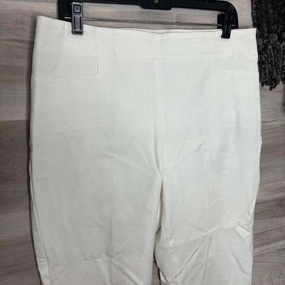 Talbots Womens White Straight Leg Heritage Fit Pants Size 12 - Picture 2 of 6